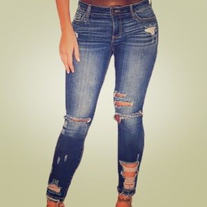 Sidefeel distressed skinny jeans